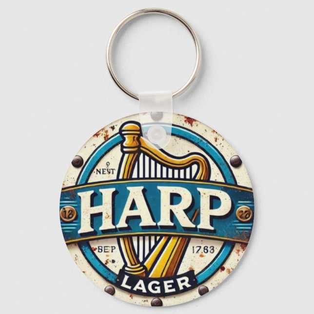 Llavero Classic Harp Lager Beer Logo Round (Anverso)
