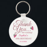 Llavero Classy Rosa Gold 50th Birthday Gracias Por Favor<br><div class="desc">50 cumpleaños gracias a favor de la cadena de claves de regalo en la elegante tipografía de oro rosa .</div>
