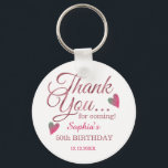 Llavero Classy Rosa Gold 50th Birthday Gracias Por Favor<br><div class="desc">50 cumpleaños gracias a favor de la cadena de claves de regalo en la elegante tipografía de oro rosa .</div>