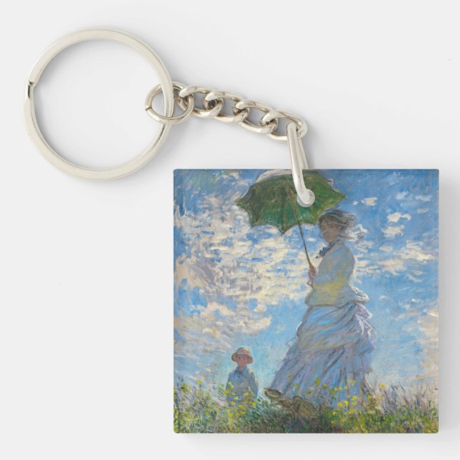 Llavero Claude Monet - El paseo, mujer con sombrilla (Frente)