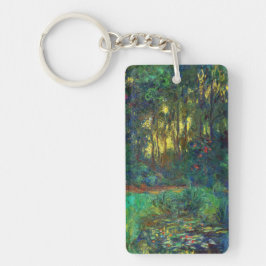 Llavero Claude Monet - Esquina de un estanque con naves ac