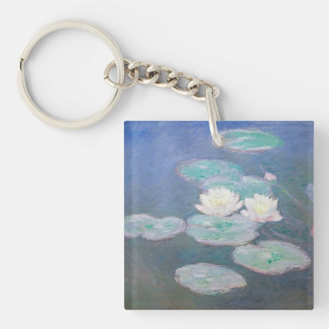 Llavero Claude Monet - Lilies de agua, efecto nocturno (Frente)