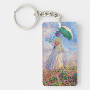 Llavero Claude Monet - Mujer con un Parasol mirando a la d