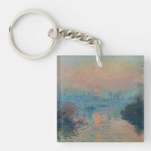 Llavero Claude Monet - Puesta de sol en el Sena en Lavacou