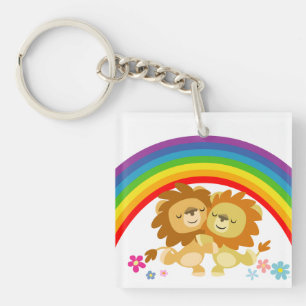 Llavero Cláusula acrílica de leones Personalizados del tan