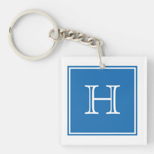 Llavero Cláusula acrílica monogramo de Blue Square