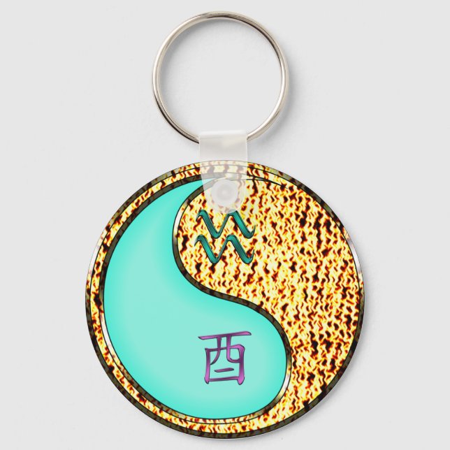 Llavero Cláusula Aquarius & Fire Rooster (Anverso)