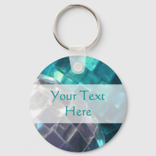 Llavero Cláusula Blue Baubles con detalles 'Tu texto'