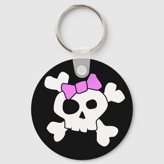 Llavero Cláusula Cute Girly Skull (Anverso)