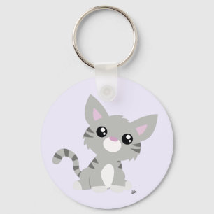 Llavero Cláusula Cute Gray Kitty