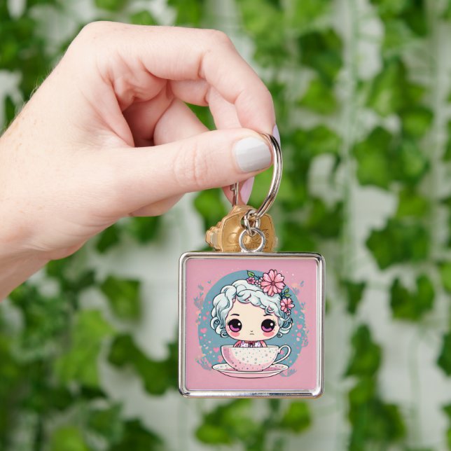 Llavero Cláusula Cute Tea Cup Doll (Mano)