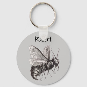 Llavero Cláusula de Abeja Personalizada con Alas de Calave