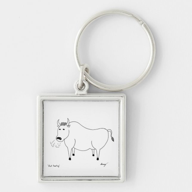 Llavero Cláusula de arte popular de toros (Frente)