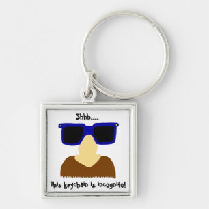 Llavero Cláusula de bigote y gafas incognito