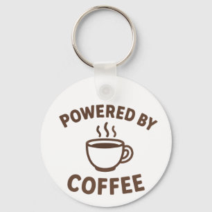 Llavero Cláusula de café divertida - "Alimentada por el ca