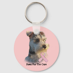 Llavero Cláusula de cáncer de mama en miniatura Schnauzer