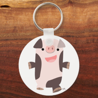 Llavero Cláusula de cerdo sonriente de Personalizado lindo