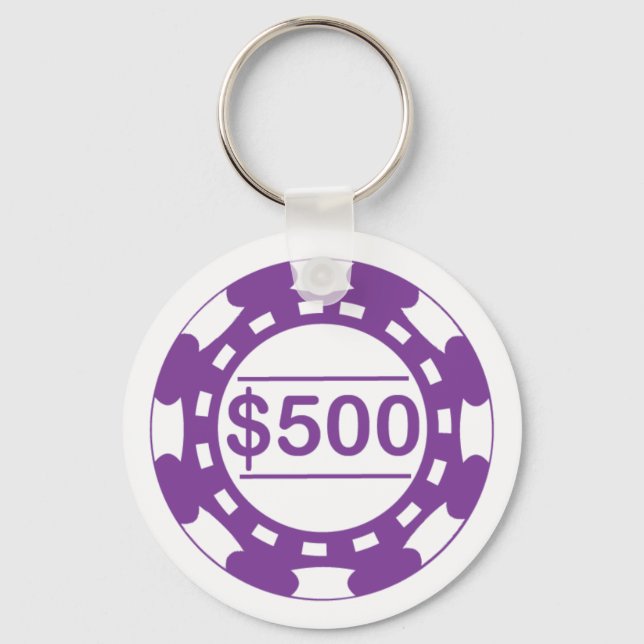 Llavero Cláusula de Chip de Casino de $500 (Anverso)