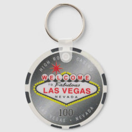 Llavero Cláusula de Chip de Póquer de $100 en Las Vegas Hi