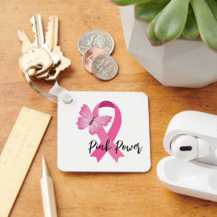 Llavero Cláusula de cinta rosada para el cáncer de mama