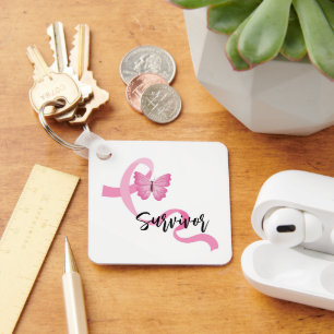 Llavero Cláusula de cinta rosada para el cáncer de mama