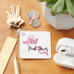 Llavero Cláusula de cinta rosada para el cáncer de mama