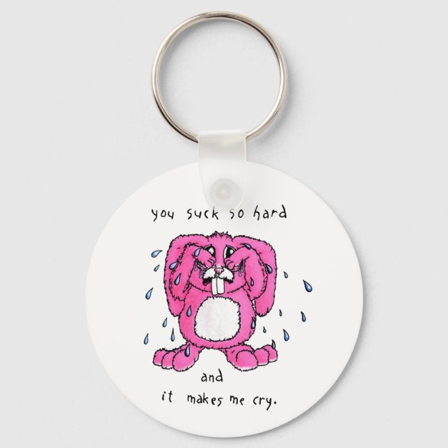 Llavero Cláusula de conejito llorando (Anverso)