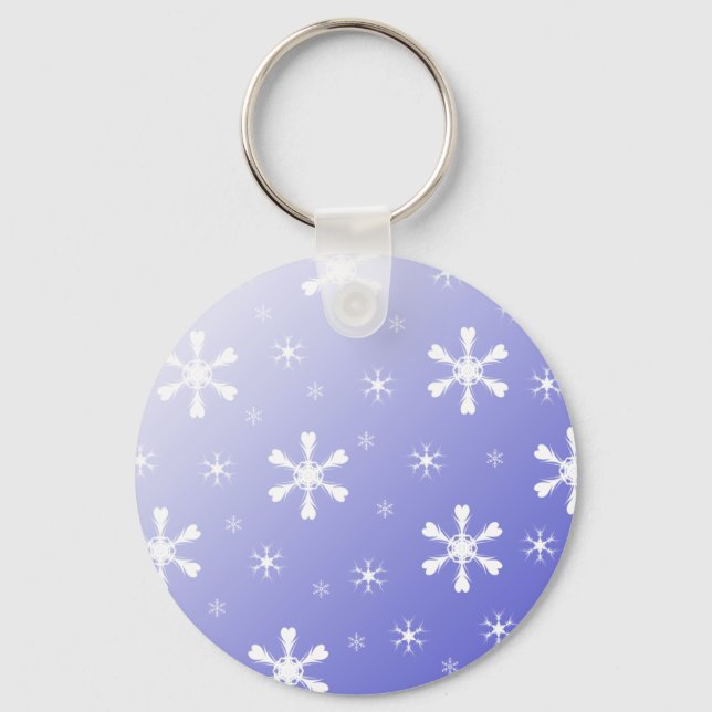 Llavero Cláusula de copo de nieve azul (Anverso)