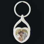 Llavero Cláusula de Corazón de Pareja Fotográfica<br><div class="desc">Cláusula de Corazón de Pareja Fotográfica</div>
