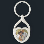 Llavero Cláusula de Corazón de Pareja Fotográfica<br><div class="desc">Cláusula de Corazón de Pareja Fotográfica</div>