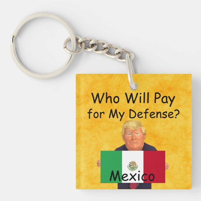 Llavero Cláusula de defensa de Trump (Frente)