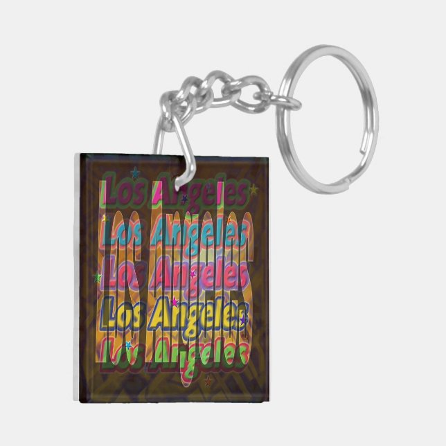 Llavero Cláusula de esparkle de Los Ángeles (Izquierda Bajo)