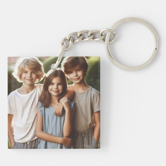 Llavero Cláusula de fotografía infantil y familiar (Atrás)