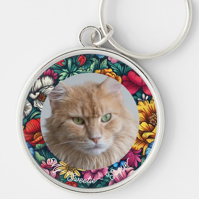 Llavero Cláusula de gatos de perro Mascota de Personalizab (Frente)