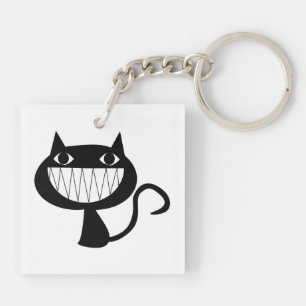 Llavero Cláusula de Halloween de Gato Negro Sonriente Cute
