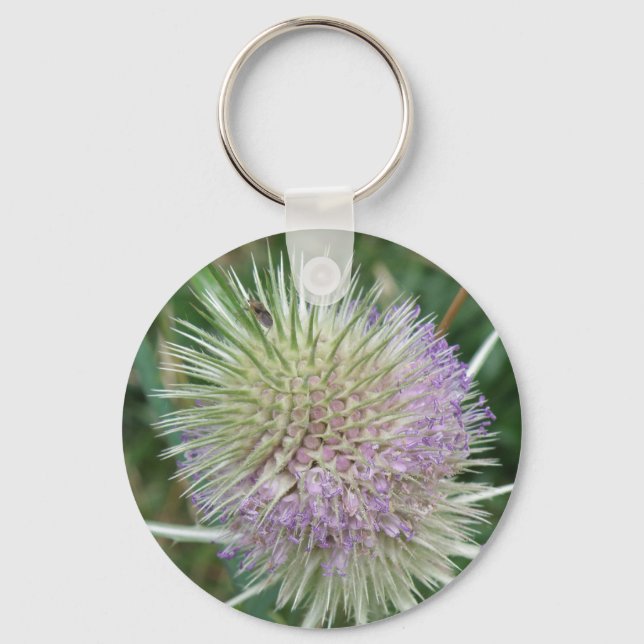Llavero Cláusula de hierba salvaje de flores (Anverso)