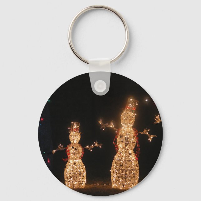 Llavero Cláusula de hombres de nieve iluminados (Anverso)