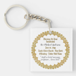 Llavero Cláusula de instalación del Pastor Sacerdote Perso