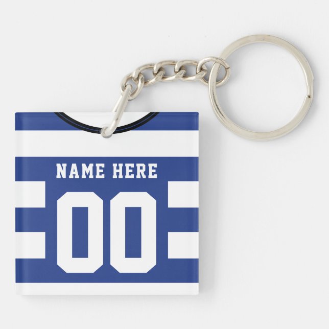 Llavero Cláusula de Jersey de Fútbol de personalizable, fr (Atrás)