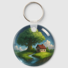 Llavero Cláusula de la naturaleza de la cabaña acogedora -