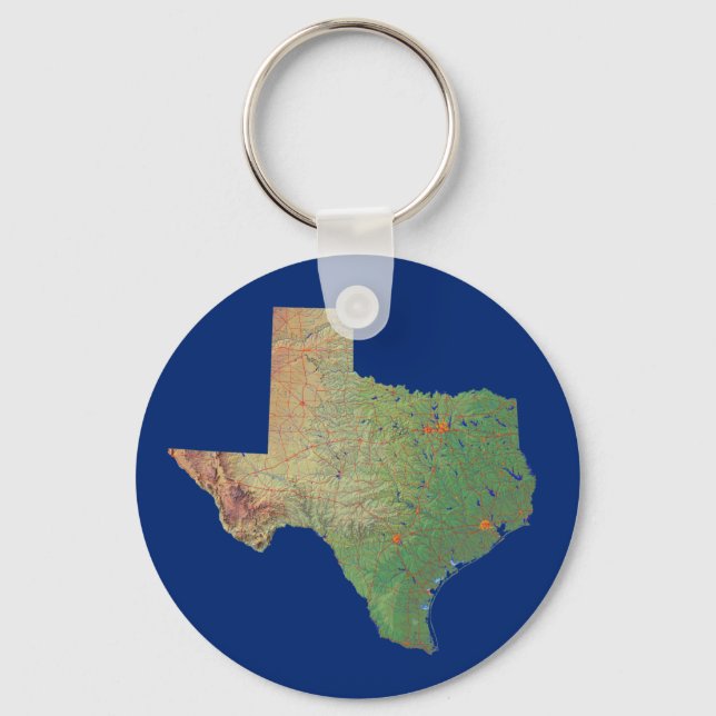 Llavero Cláusula de mapas de Texas (Anverso)