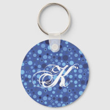 Cláusula de monograma con puntos de burbuja azul