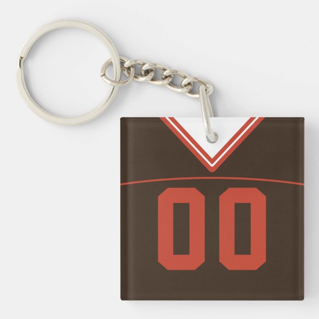Llavero Cláusula de personalizable Jersey, Lacrosse de fút (Frente)