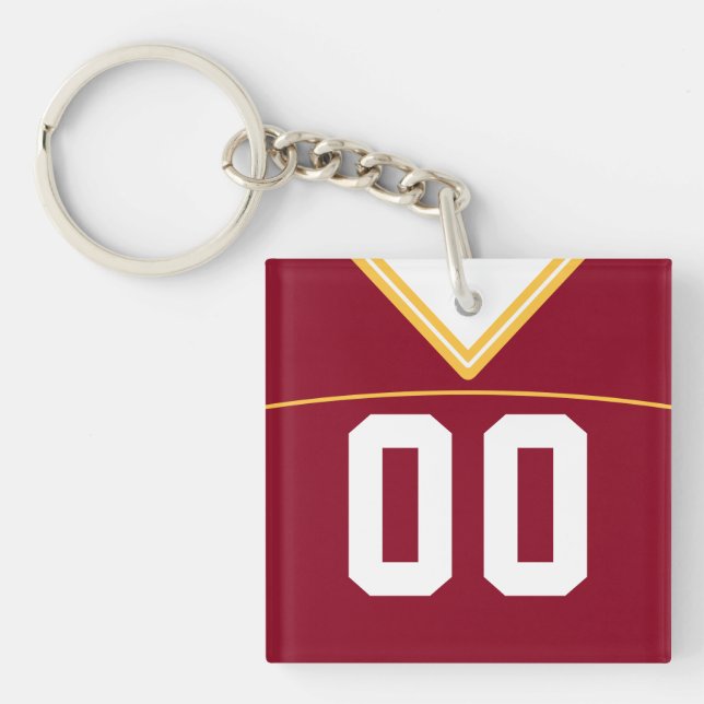 Llavero Cláusula de personalizable Jersey, Lacrosse de fút (Frente)