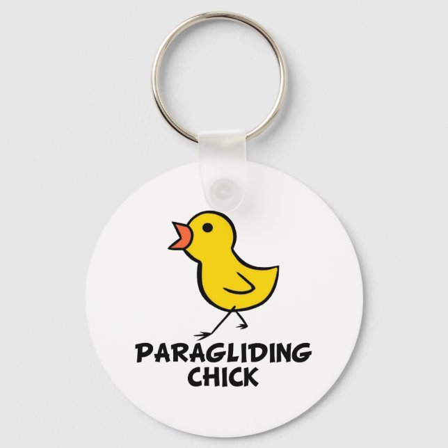 Llavero Cláusula de pollo con parapente (Anverso)