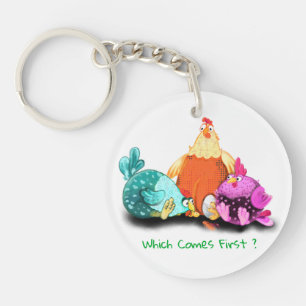 Llavero Cláusula de pollo divertida - Texto Personalizado