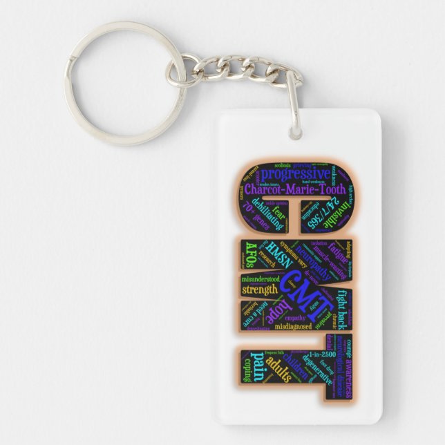 Llavero Cláusula de sensibilización CMT (Nube de palabras) (Frente)