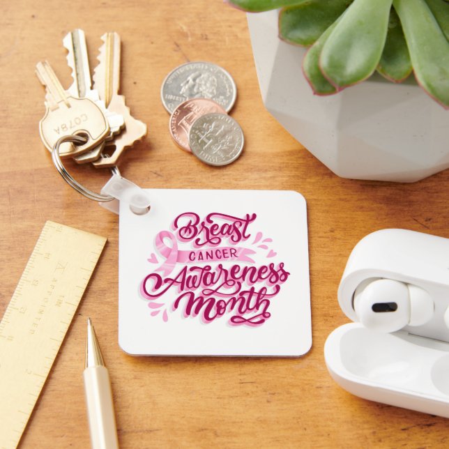 Llavero Cláusula de sensibilización sobre el cáncer de mam (Escritorio )