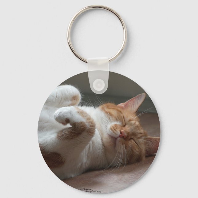 Llavero Cláusula de sueño de un gato lindo (Anverso)