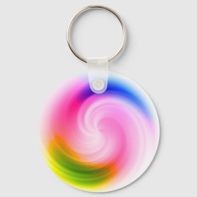 Llavero Cláusula de Swirl colorida (Anverso)